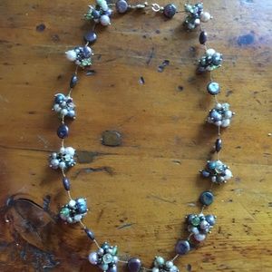 Artisan made jewel color necklace
